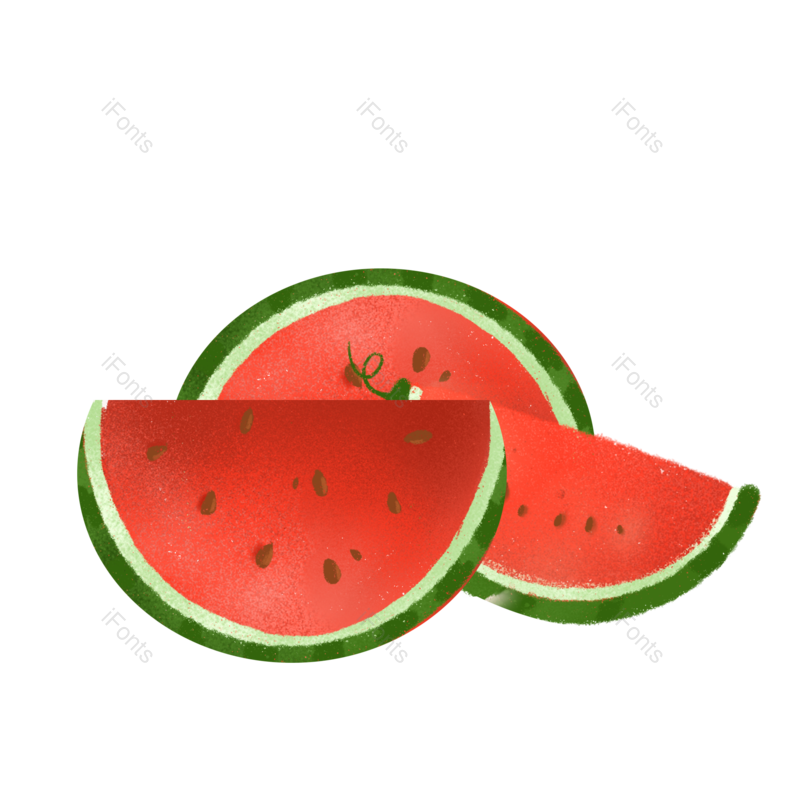 夏至图片,水果装饰元素,绿色水果PNG,水果免抠素材